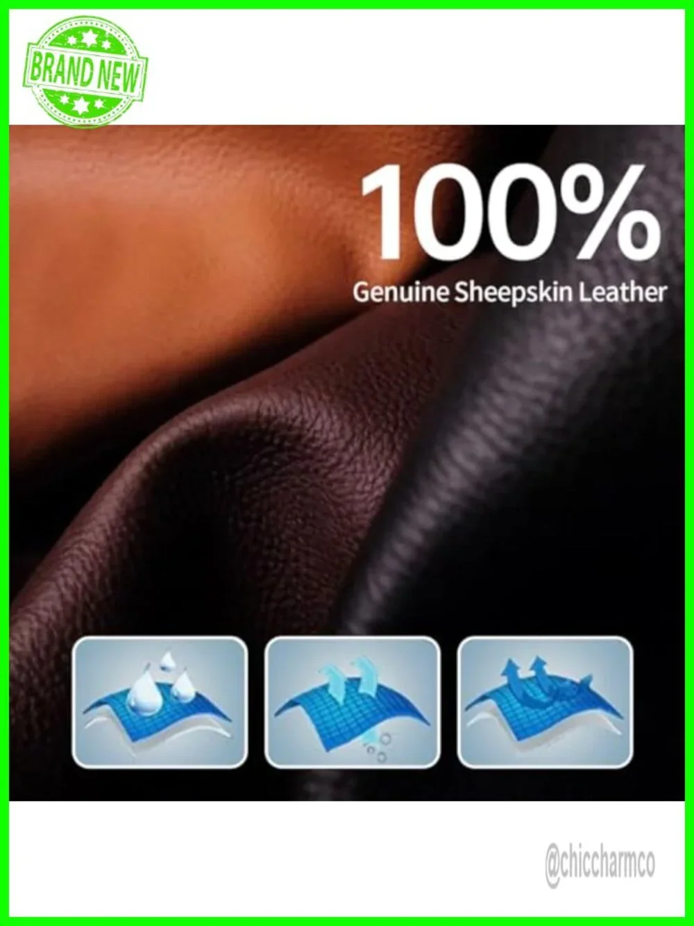 Genuine Leather Gloves Cashmere Lined Touchscreen Driving Gloves